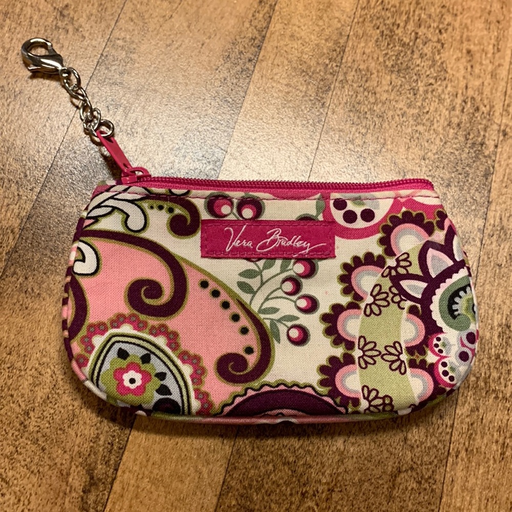 Pink & Beige Vera Bradley KeyChain ID Wallet